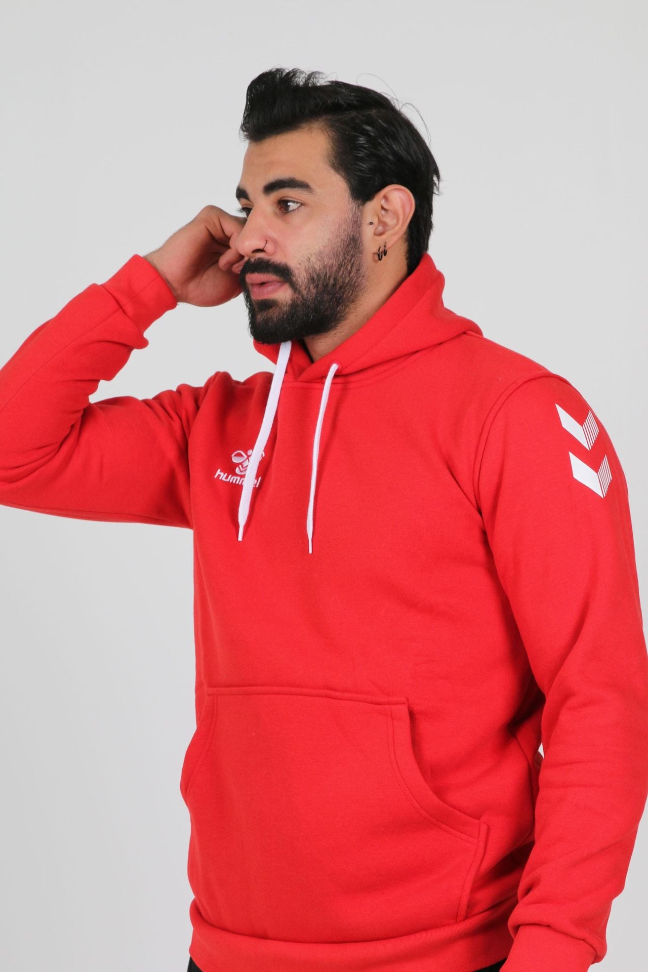 Hummel Armin Pamuklu Hoodie Kırmızı