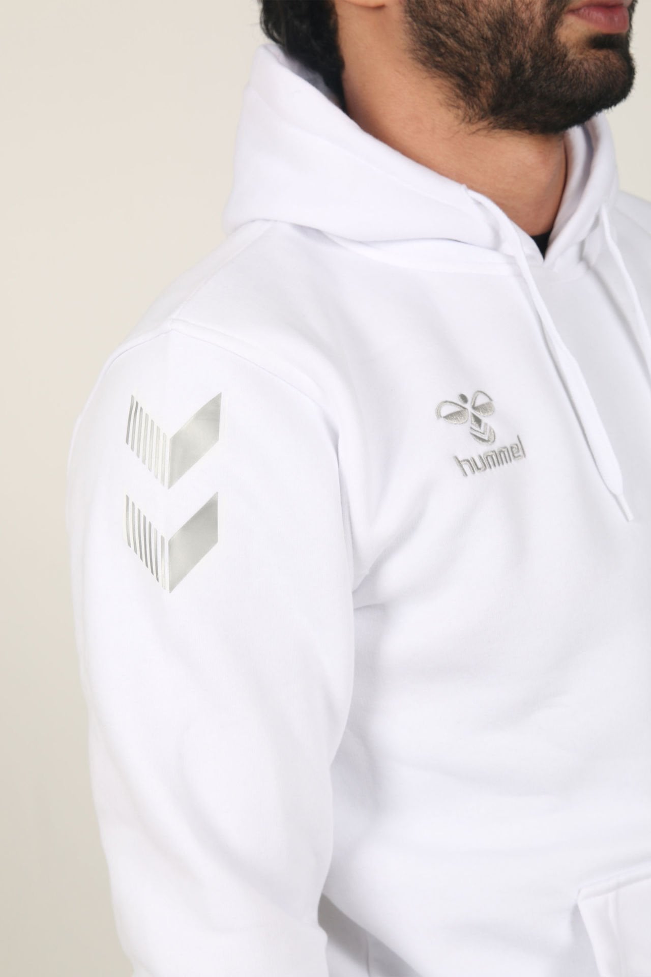 Hummel Armin Pamuklu Hoodie Beyaz