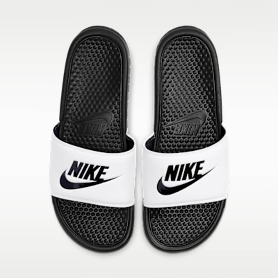 Nike Benassi JDI Erkek Slides - Beyaz Kombin