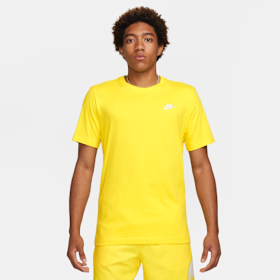 Nike Sportswear Club Erkek Tişört - Sari