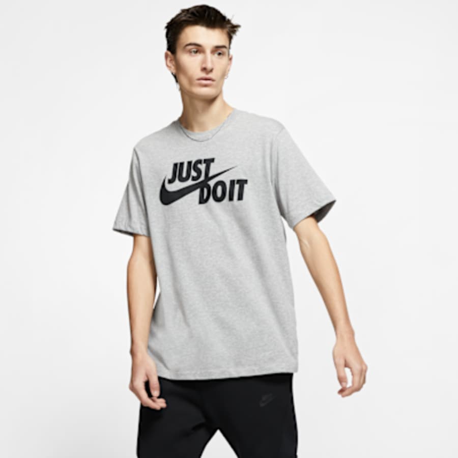 Nike Sportswear JDI Erkek Tişört - Gri Melanj