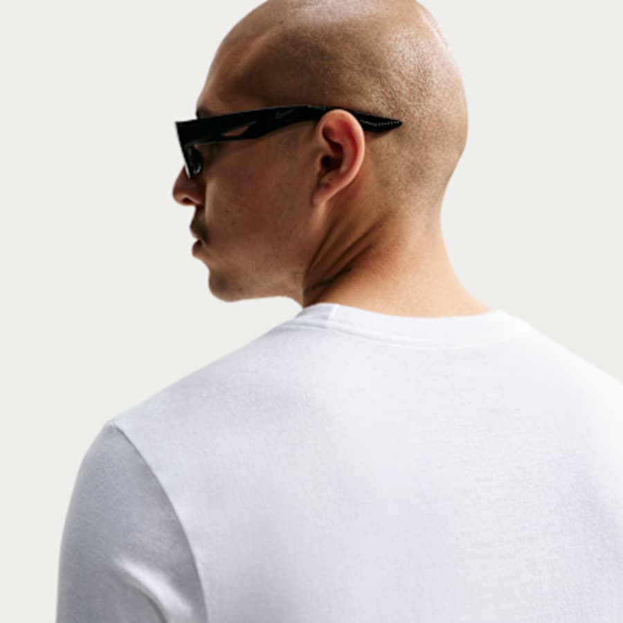 Nike Sportswear Club Erkek Long-Sleeve Tişört - Beyaz Kombin