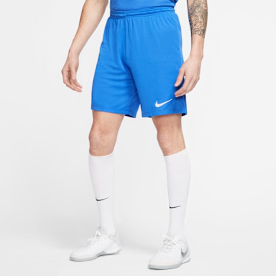 Nike Dri-FIT Park 3 Erkek Knit Soccer Şort - Saks Mavi Kombin
