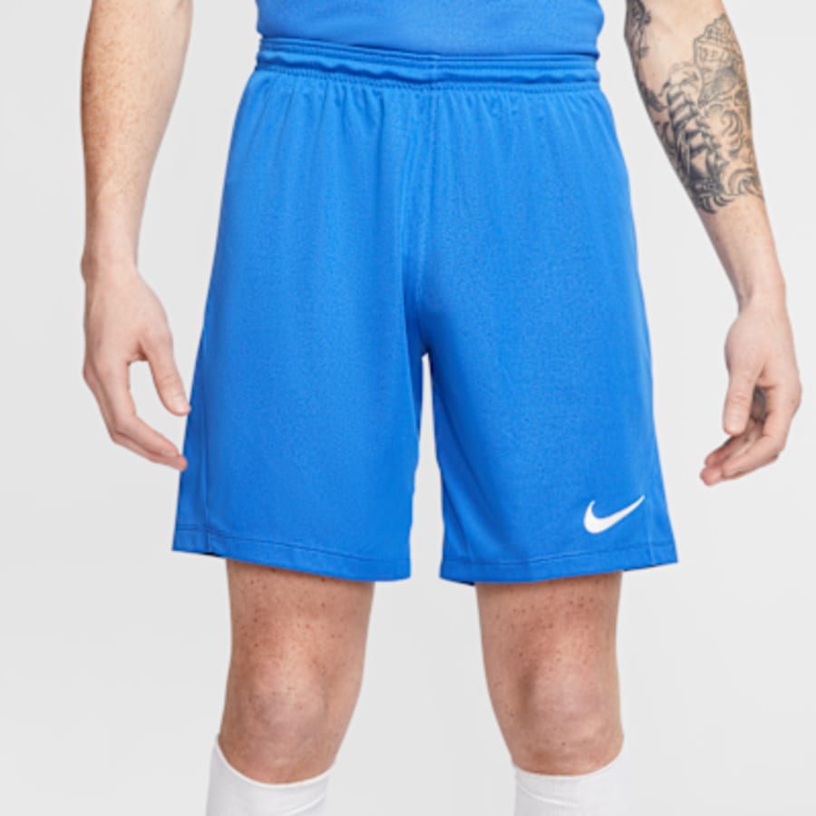 Nike Dri-FIT Park 3 Erkek Knit Soccer Şort - Saks Mavi Kombin