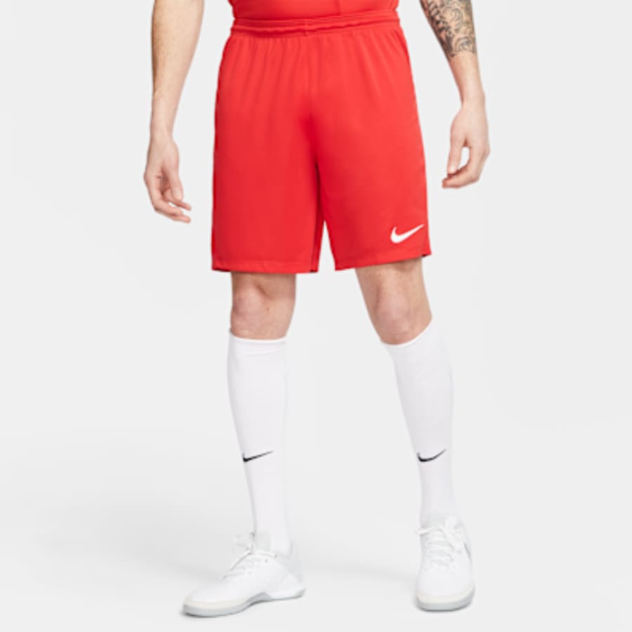 Nike Dri-FIT Park 3 Erkek Knit Soccer Şort - Kırmızı Kombin