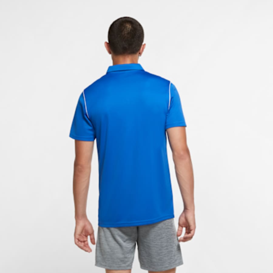 Nike Dri-FIT Park Erkek Soccer Polo - Saks Mavi Kombin