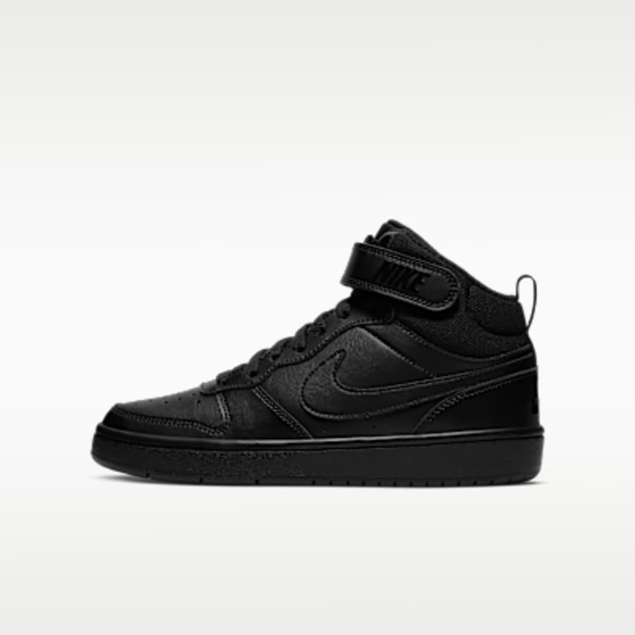 Nike Court Borough Mid 2 Çocuk Ayakkabı - Siyah