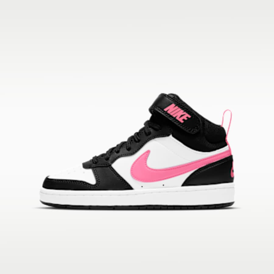 Nike Court Borough Mid 2 Çocuk Ayakkabı - Siyah Kombin