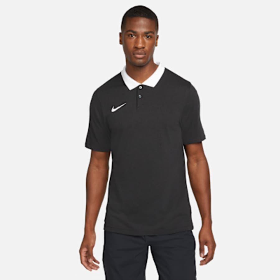 Nike Dri-FIT Park Erkek Soccer Polo - Siyah Kombin