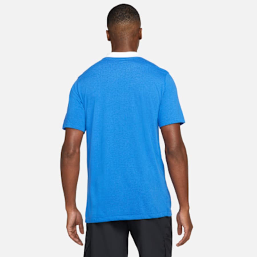 Nike Dri-FIT Park Erkek Soccer Polo - Saks Mavi Kombin