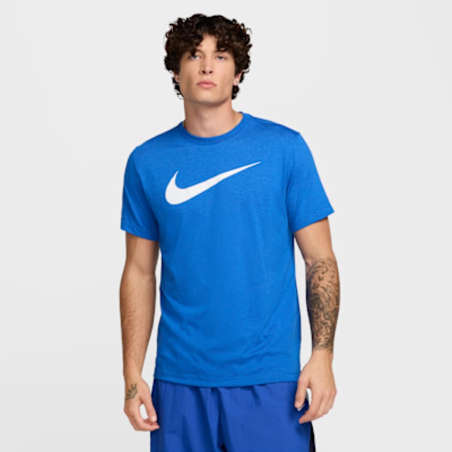 Nike Dri-FIT Park Erkek Soccer Tişört - Saks Mavi Kombin