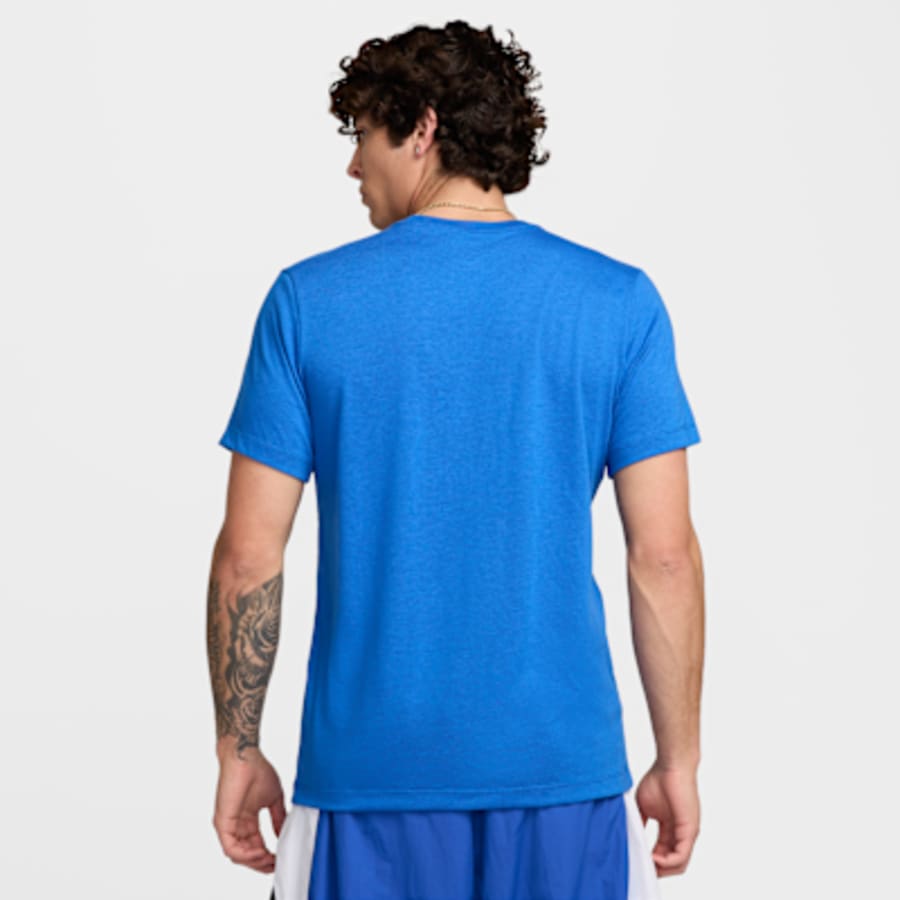 Nike Dri-FIT Park Erkek Soccer Tişört - Saks Mavi Kombin