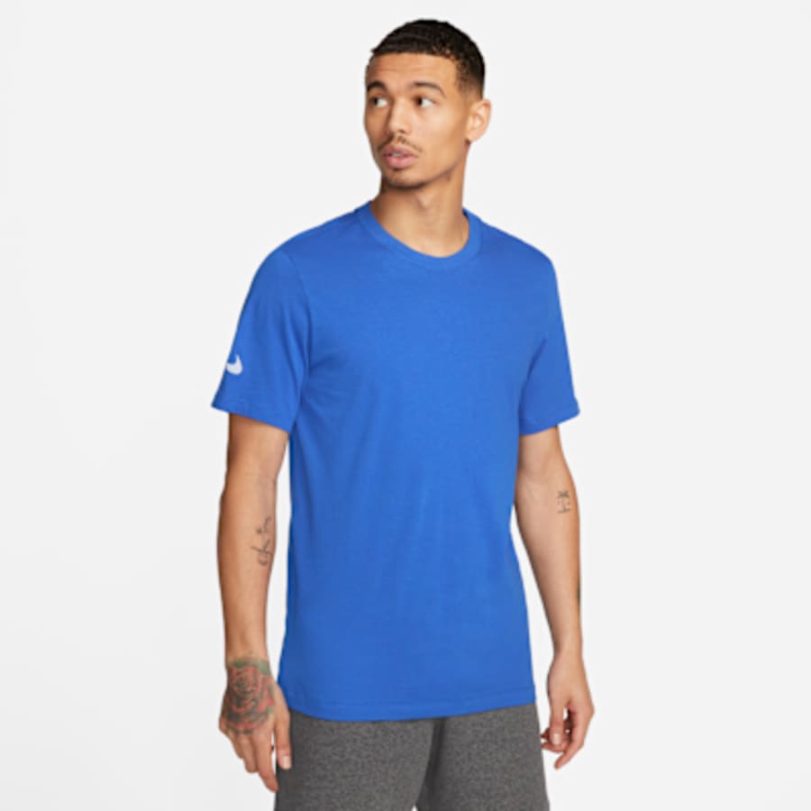 Nike Park Erkek Soccer Tişört - Saks Mavi Kombin