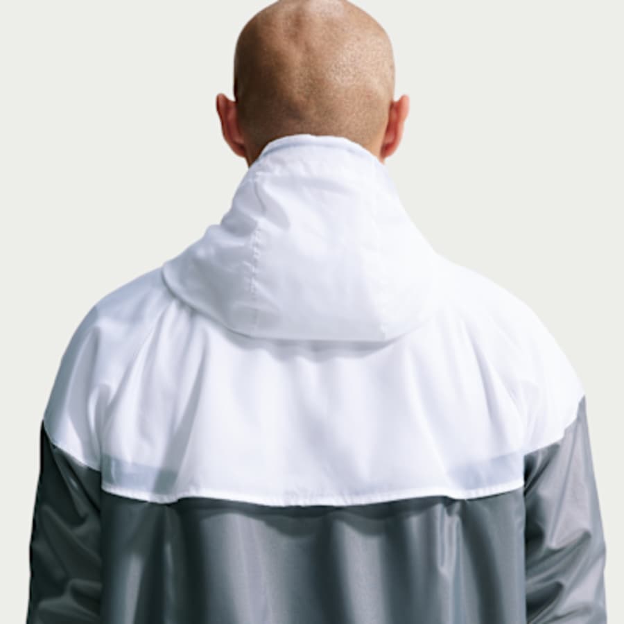 Nike Sportswear Windrunner Erkek Hooded Mont - Gri Kombin