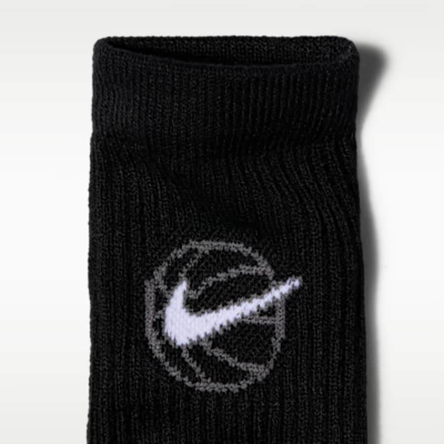 Nike Everyday Crew Basketball Çorap (3 Pair) - Siyah Kombin