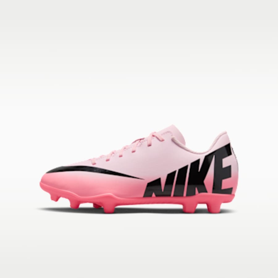 Nike Jr. Mercurial Vapor 15 Club Little/Çocuk MG Low-Top Soccer Cleats - Kırmızı/Pembe