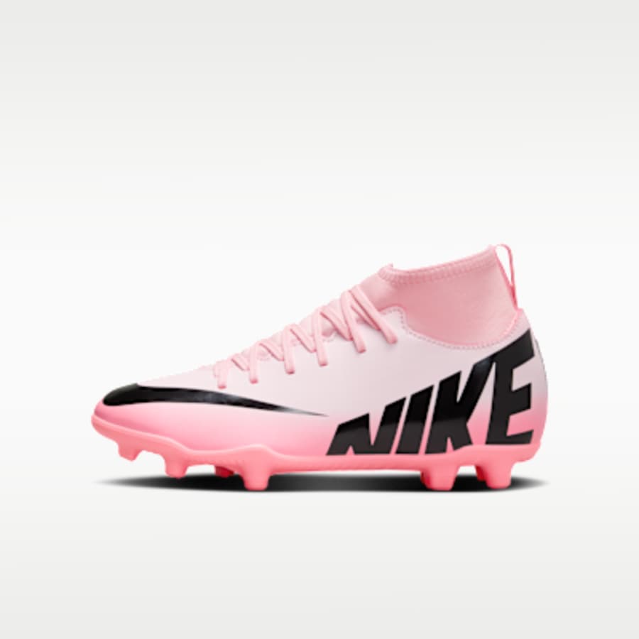 Nike Jr. Mercurial Superfly 9 Club Çocuk MG High-Top Soccer Cleats - Pembe Kombin