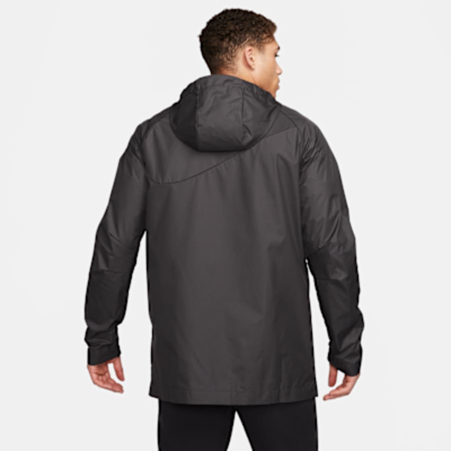 Nike Storm-FIT Academy Pro Erkek Full-Zip Hooded Soccer Mont - Siyah