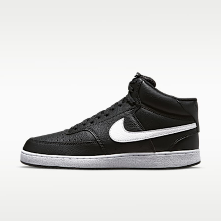 Nike Court Vision Mid Next Nature Erkek Ayakkabı - Siyah Kombin