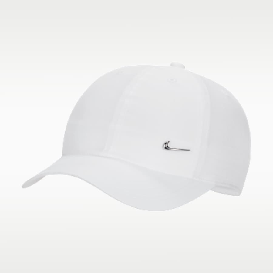 Nike Dri-FIT Club Kids' Unstructured Metal Swoosh Cap - Beyaz Kombin