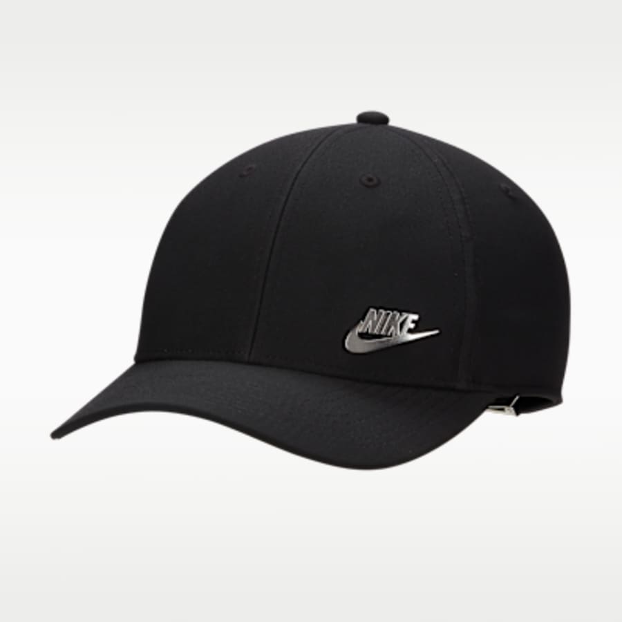 Nike Dri-FIT Club Structured Metal Logo Cap - Siyah Kombin