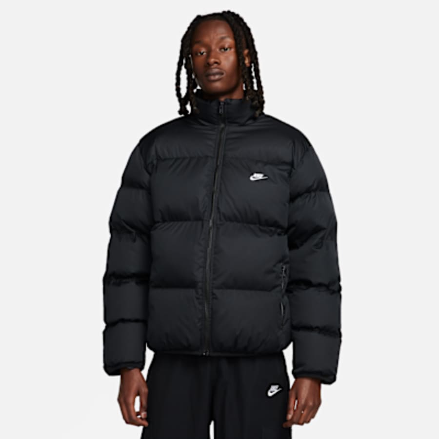 Nike Sportswear Club Erkek Puffer Mont - Siyah
