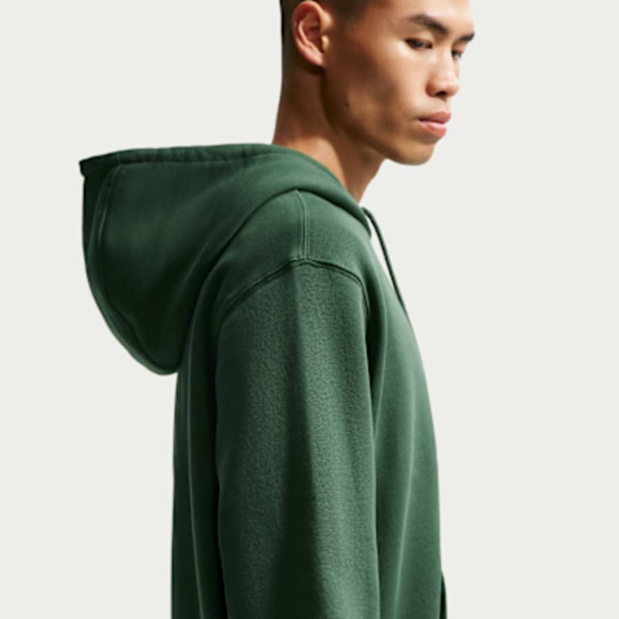 Nike Club Erkek Full-Zip Fleece Sweatshirt - Beyaz