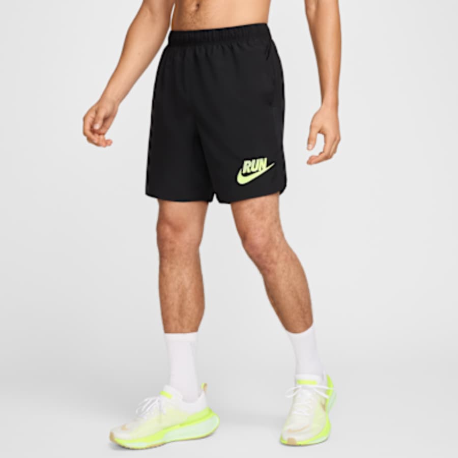 Nike Challenger Run Energy Erkek Dri-FIT 7" Unlined Running Şort - Siyah Kombin