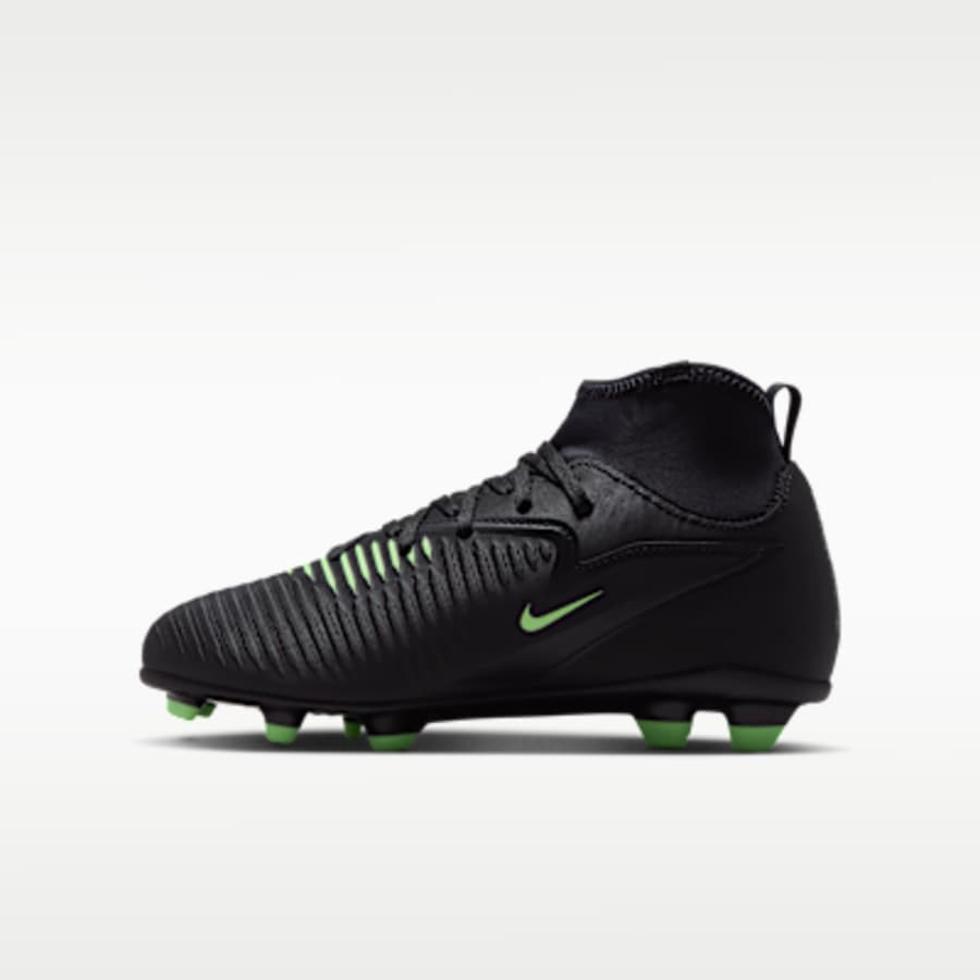 Nike Jr. Phantom 6 High Club Çocuk Multi-Ground Soccer Cleats - Siyah Kombin