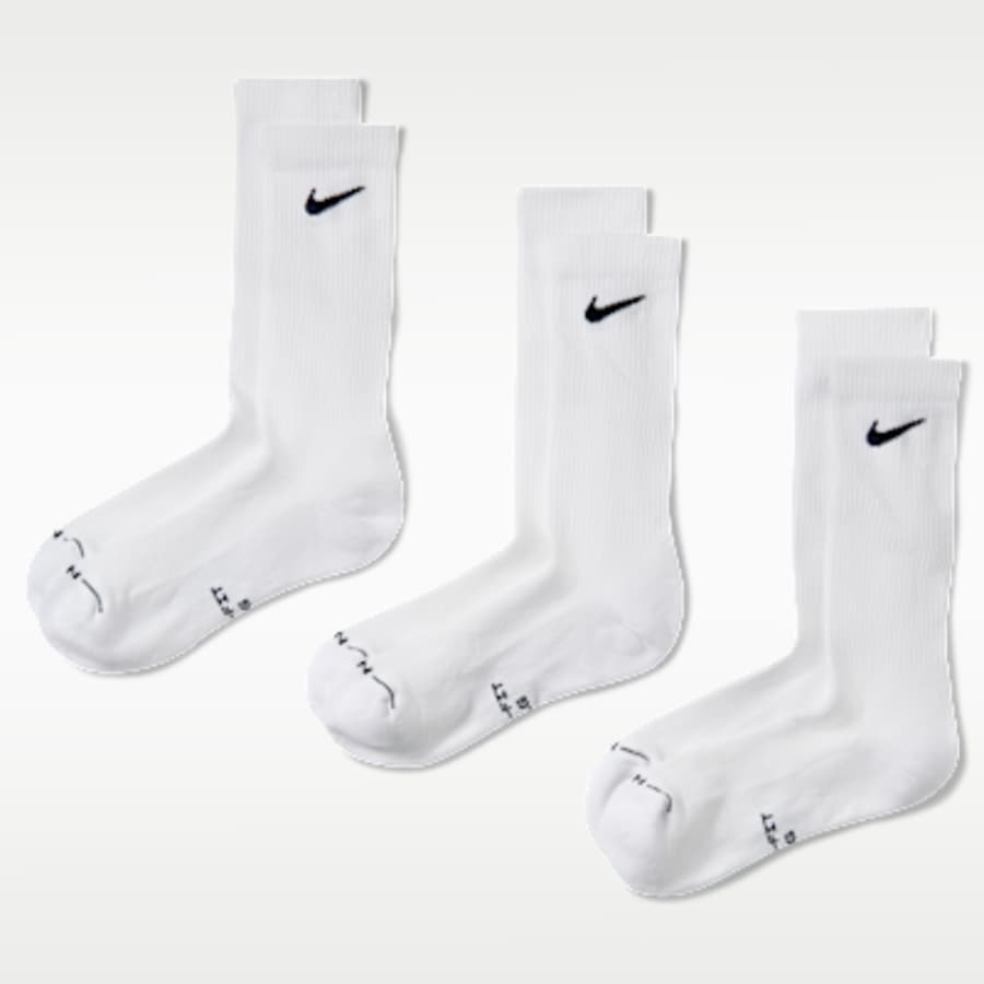 Nike Everyday Elevated Crew Çorap (3 Pairs) - Beyaz