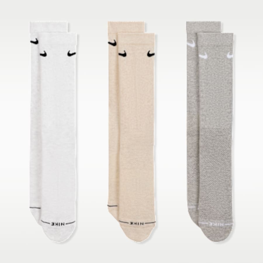 Nike Everyday Elevated Unisex Çorap - Brchtr(B)/Otmlhtr(B)/Gryhtr(W)B(B)/O(B)/G(Wbirch H