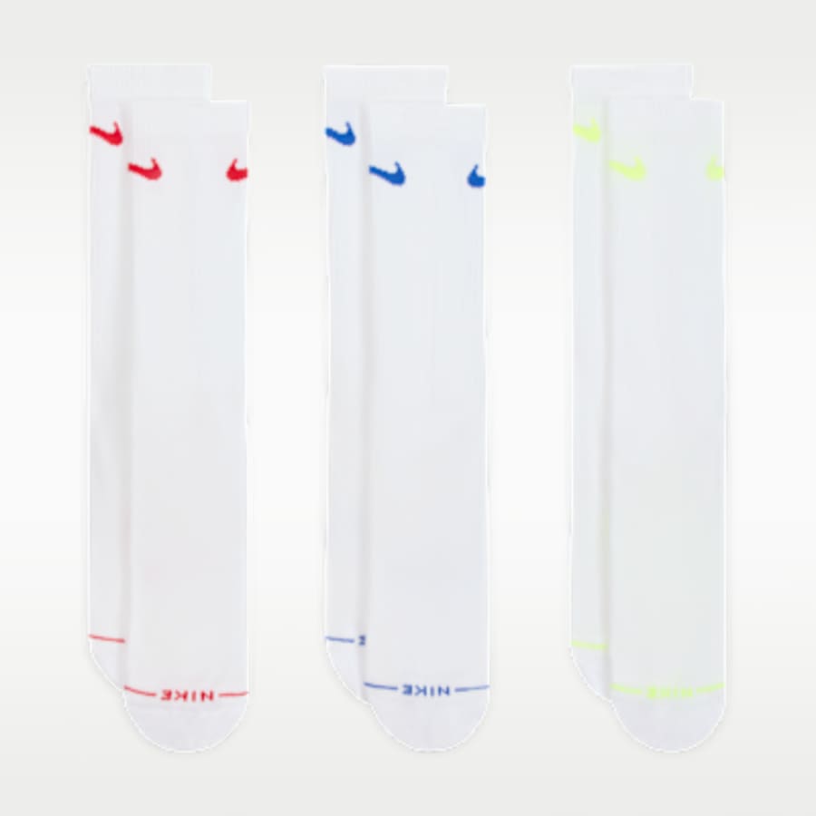Nike Everyday Elevated Crew Çorap (3 Pairs) - Beyaz