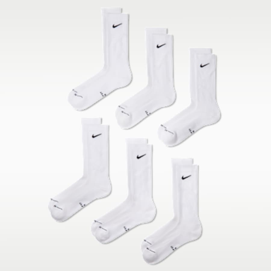 Nike Everyday Elevated Crew Çorap (6 Pairs) - Beyaz