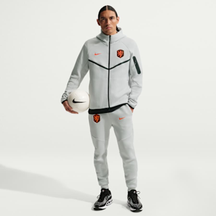 Netherlands Tech Fleece Erkek Nike Soccer Joggers - Kırmızı