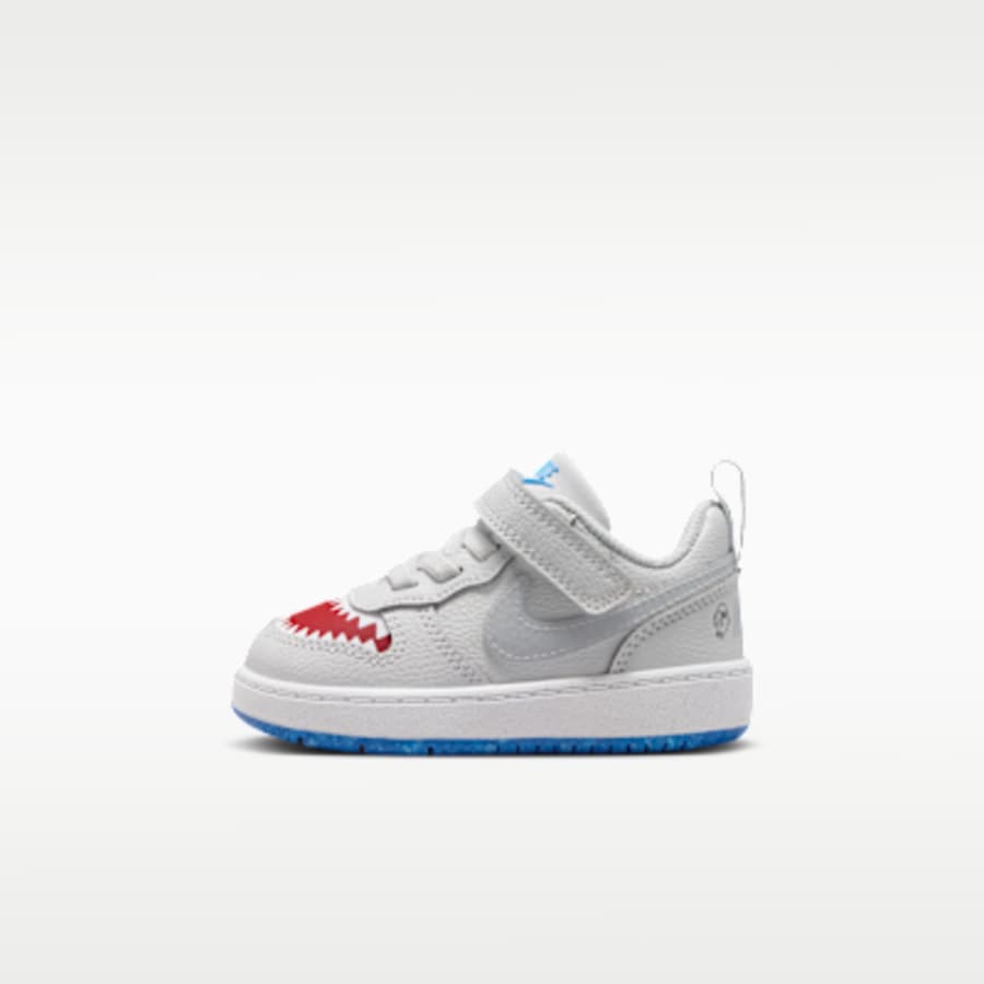 Nike Court Borough Low Baby/Bebek Ayakkabı - Pr Pltnm/Wlf Gry-Unv Rd-Gm Rylpr Plt-Wlf Gr/Wolf G